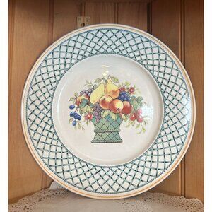 Villeroy & Boch Basket Studio Faience Dinner Plate Fruit Lattice Design